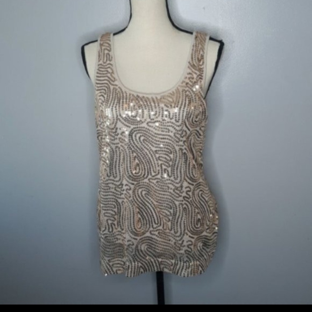 H&M Gold Sequin Tank Top